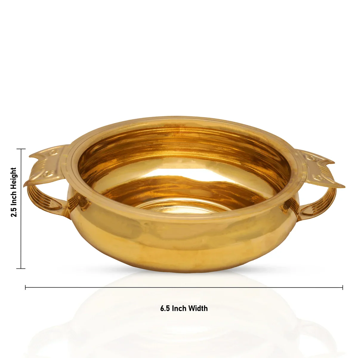 Brass Uruli - 2.5 x 6.5 Inches | Urli/ Flower Pot for Home/ 140 Gms Approx - Image 4
