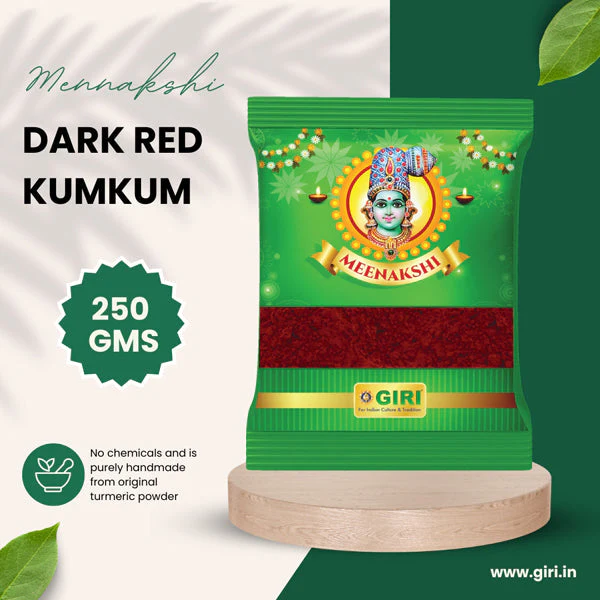 Giri Kumkum | Sindoor/ Kungumam/ Dark Red Colour/ Kumkuma for Pooja - Image 5