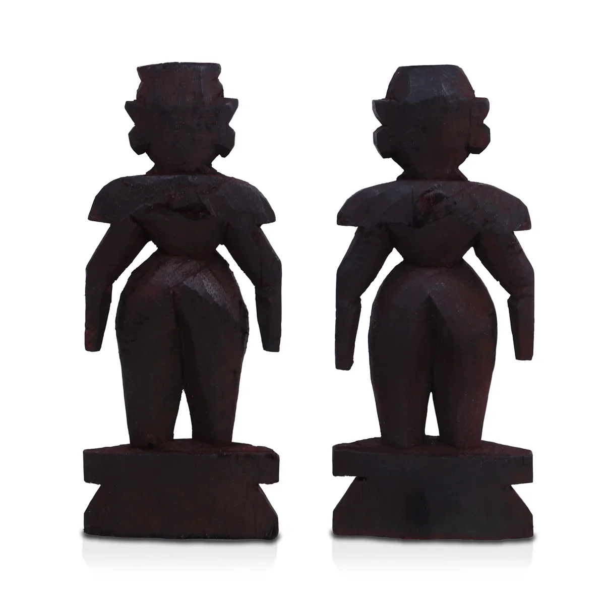 Marapachi Bommai Pair - 7 x 3 Inches | Giri Golu Statue/ Marapachi Doll/ Wooden Statue for Marriage - Image 4