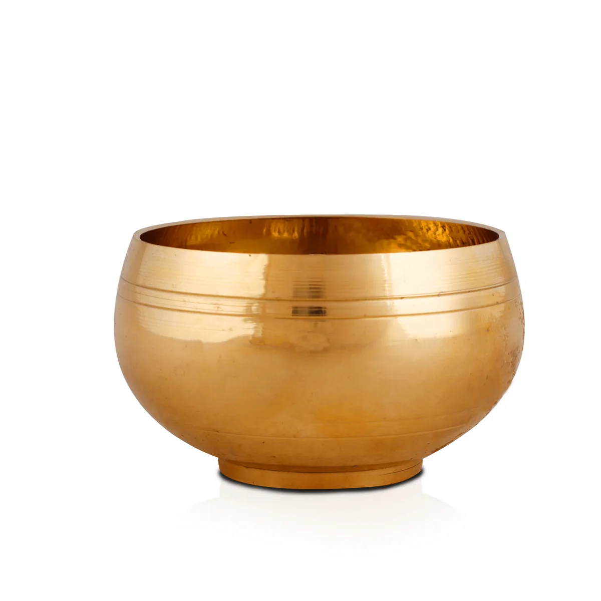 Nanda Deep - 3 x 2.5 Inches | Brass Lamp/ Apple Design Vilakku for Pooja/ 110 Gms Approx - Image 5